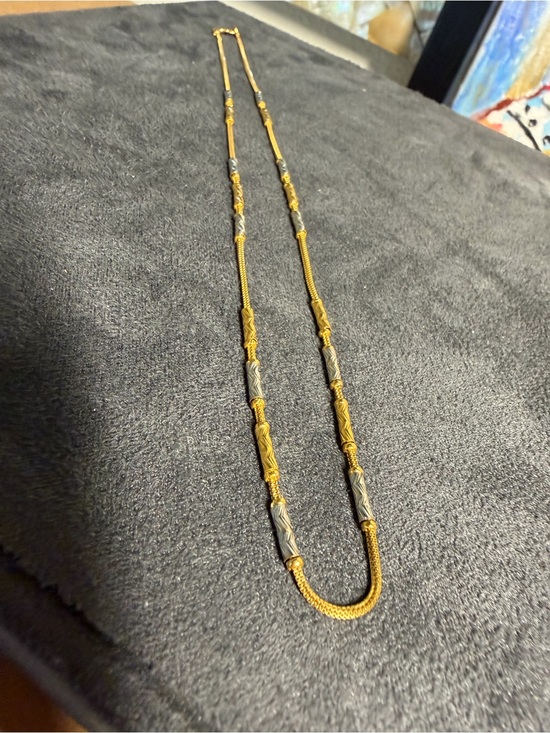 Ethnic Indian Wear Jewelry - 22k gold chain